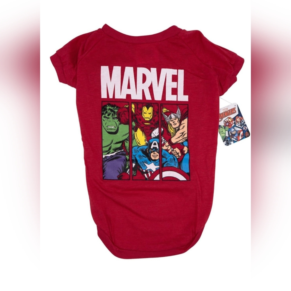 MARVEL BLOCK TEE DOG SHIRT XL